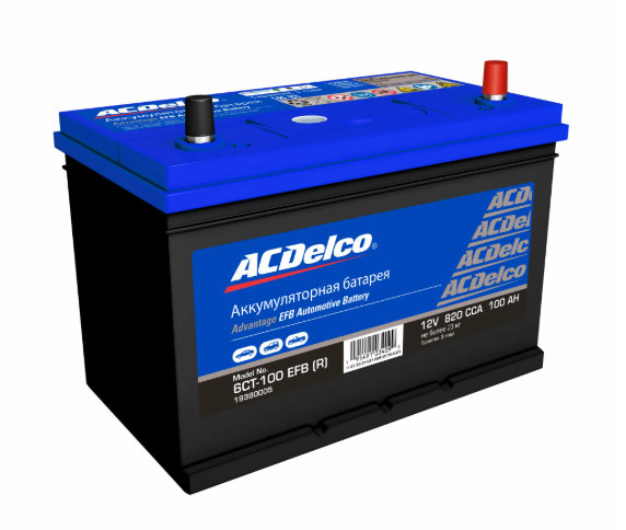 Аккумулятор EFB AC DELCO 12V D31 100Ah 820A ОП type ASIA