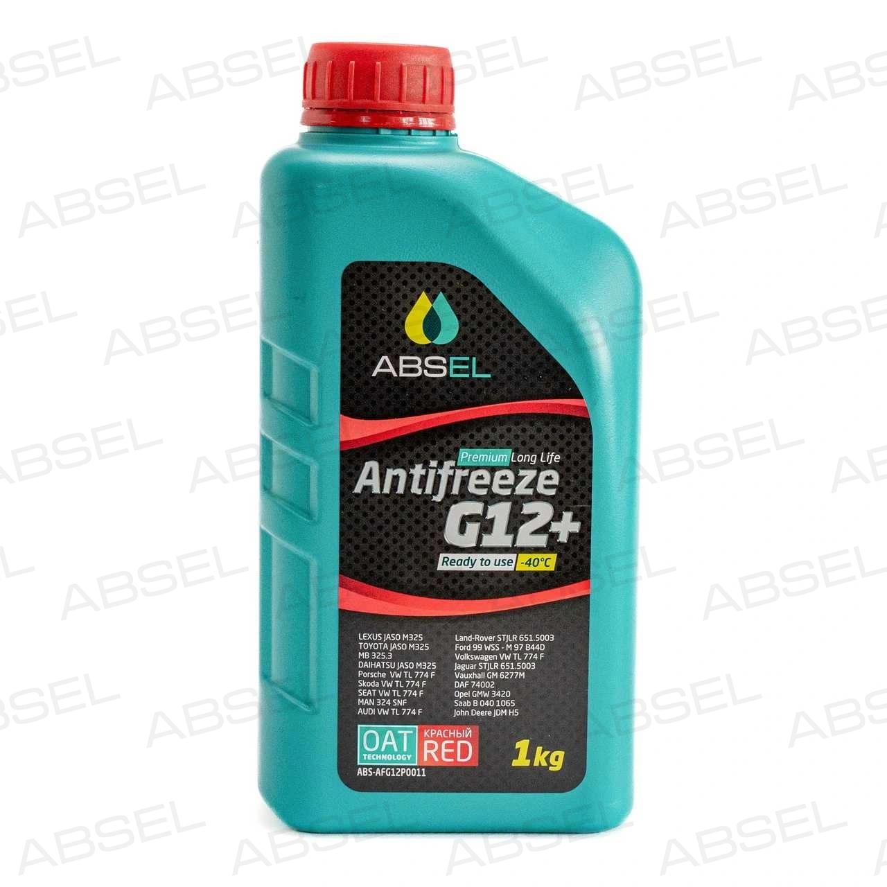 Антифриз ABSEL ANTIFREEZE G12+ RED -40&deg;C 1kg
