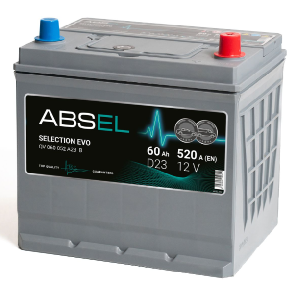 ABSEL SLI 12V D23 60Ah 520A ОП type ASIA