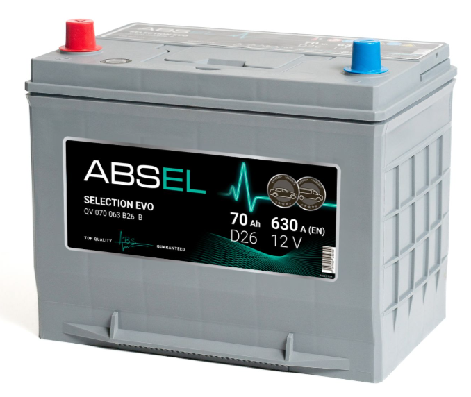 ABSEL SLI 12V D26 70Ah 630A 1  ПП type ASIA