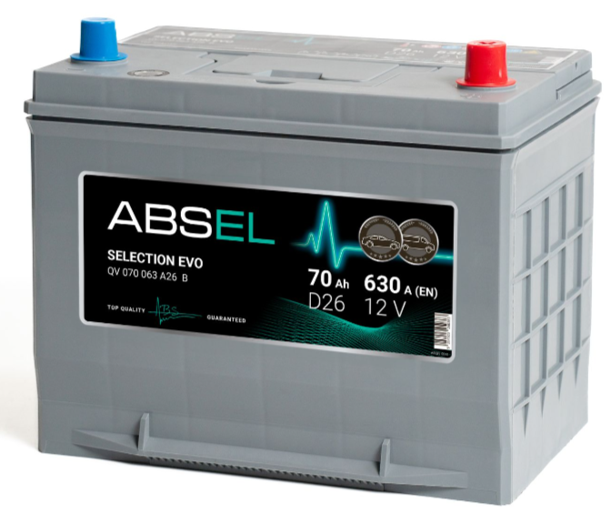 ABSEL SLI 12V D26 70Ah 630A ОП type ASIA
