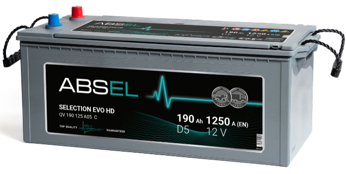 ABSEL SLI HD 12V D5 190Ah 1250A 3  ОП type EURO