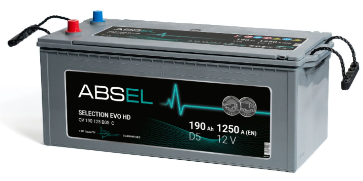 ABSEL SLI HD 12V D5 190Ah 1250A ПП type EURO