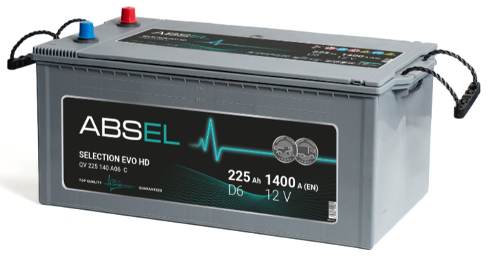 Аккумулятор ABSEL SELECTION EVO HD 12V D6 225Ah 1400A ОП type EURO