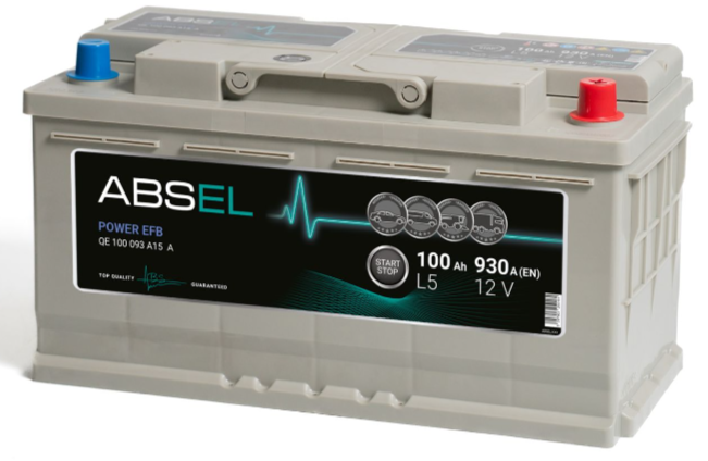 Аккумулятор EFB ABSEL POWER EFB 12V L5 100Ah 930A ОП type EURO