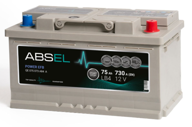 Аккумулятор EFB ABSEL POWER EFB 12V LB4 75Ah 730A ОП type EURO