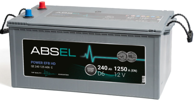 Аккумулятор EFB ABSEL POWER EFB HD 12V D6 240Ah 1250A 3  ОП type EURO