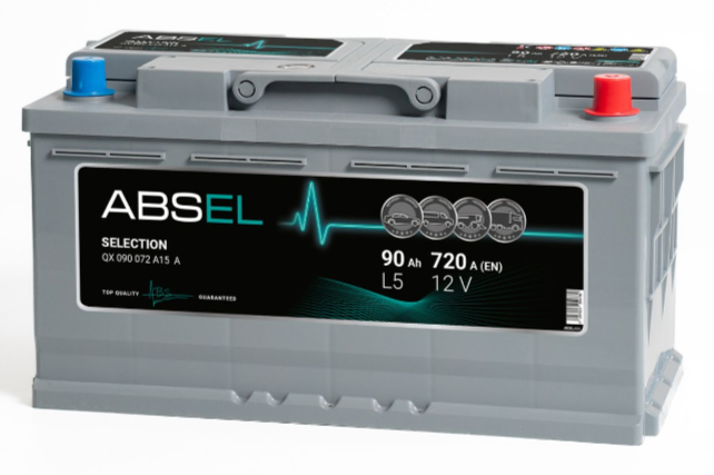 Аккумулятор SLI ABSEL SELECTION 12V L5 90Ah 720A ОП type EURO
