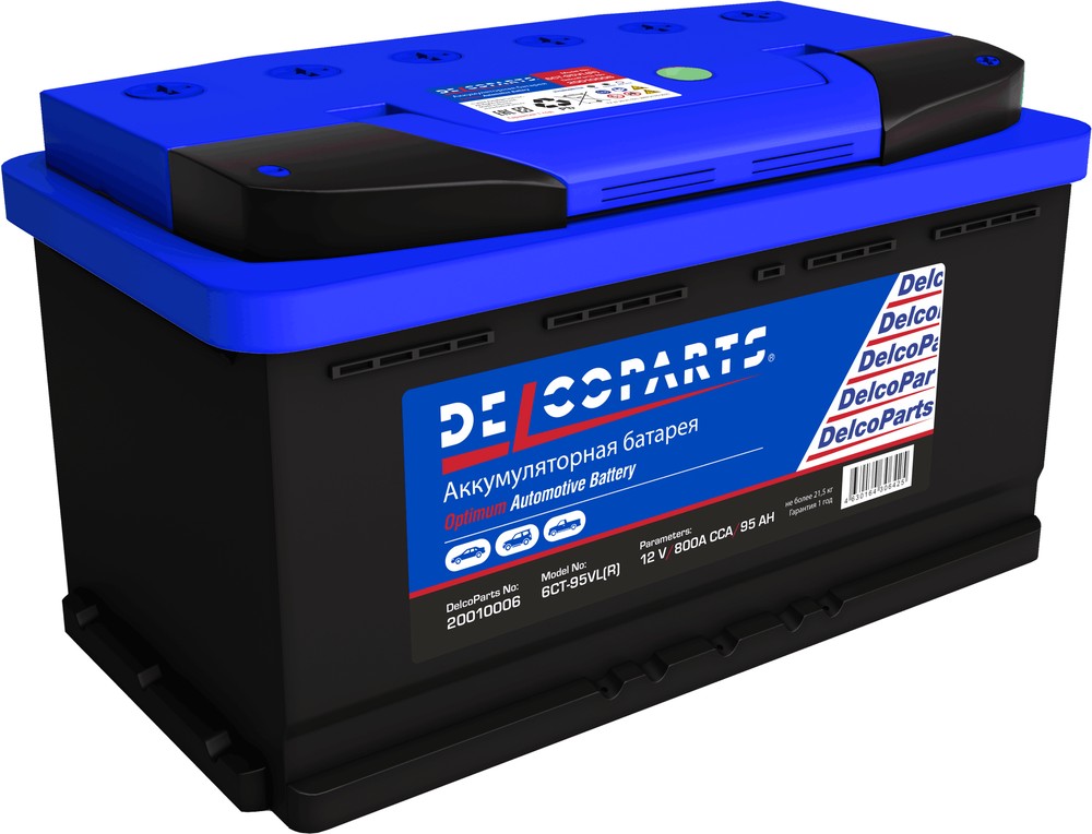 Аккумулятор SLI DELCOPARTS 12V L5 95Ah 800A ОП type EURO
