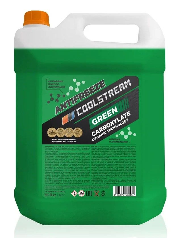 Антифриз COOLSTREAM GREEN 9кг