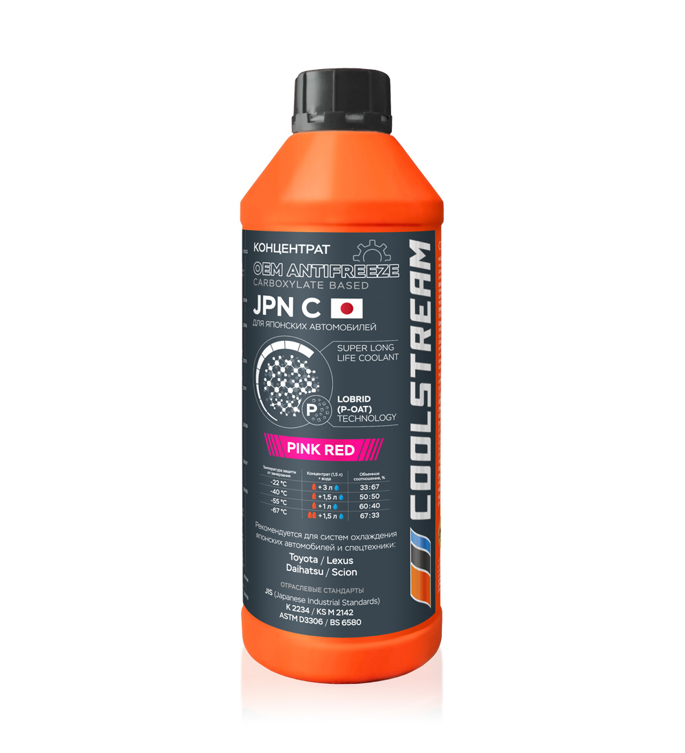 Антифриз COOLSTREAM JPN PINK RED 1,5 л