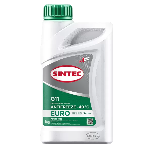 Антифриз Sintec EURO G11 готовый -40 зеленый 1 кг 990553