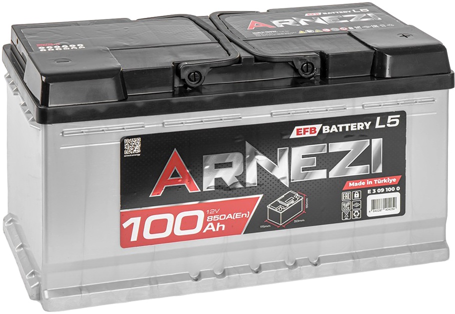 Arnezi EFB Start-stop 100 А/ч обратный R(+) 353х175х190 L5 EN850 A