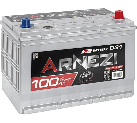 ARNEZI JIS SMF 100 А/ч обратный R+ 306x176x225 D31 EN 820 А