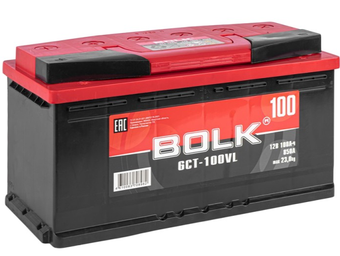 BOLK Standart 100 А/ч прямой L+ 353x175x190 L5 EN 850 А