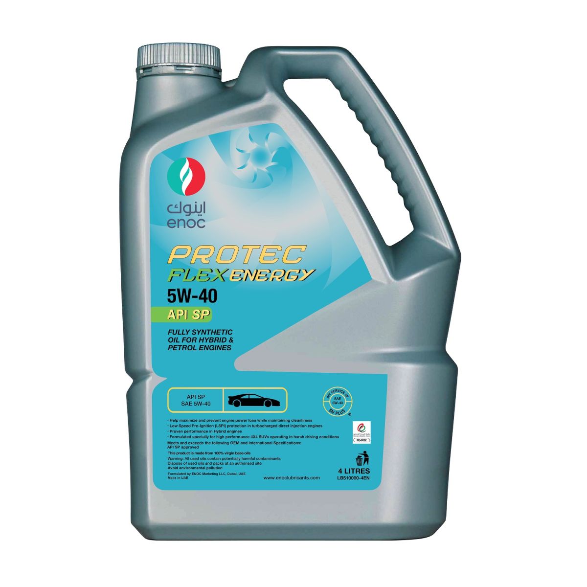 ENOC PROTEC FLEX ENERGY 5W-40 4L, моторное масло