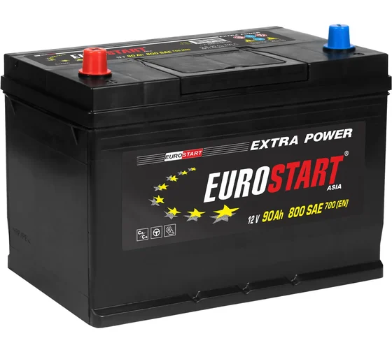 EUROSTART Extra Power Asia 90Ah L+ нижний борт