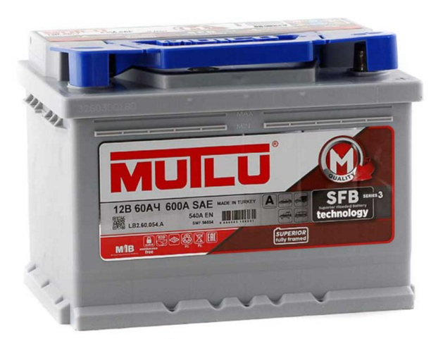 MUTLU SFB M3 60Ah R+ низкий