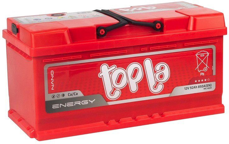 TOPLA Energy 92Ah R+ низкий