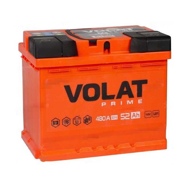 VOLAT Prime 52Ah R+ низкий