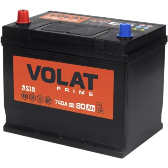 VOLAT Prime Asia 80Ah L+ нижний борт