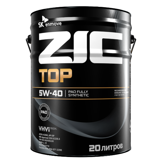 ZIC TOP 5W-40,   20 л. Масло моторное.
