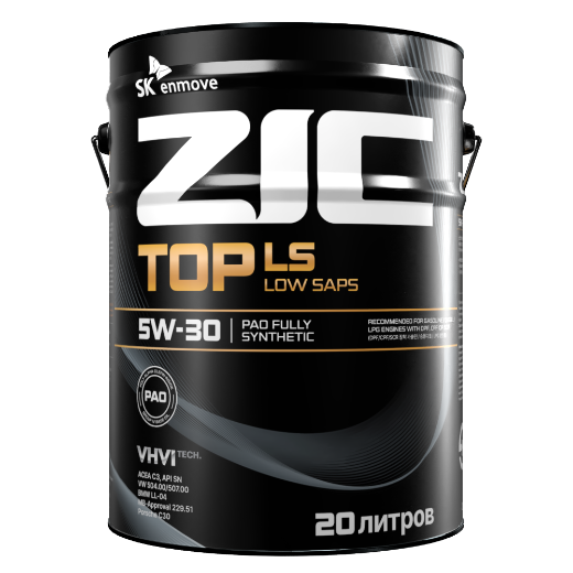 ZIC TOP LS 5W-30,   20 л.  Масло моторное.