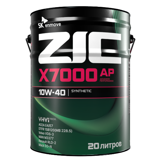 ZIC X7000 AP 10W-40,  20 л. Масло моторное.