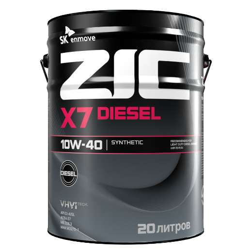 ZIC X7 Diesel 10W-40,  20 л. Масло моторное.