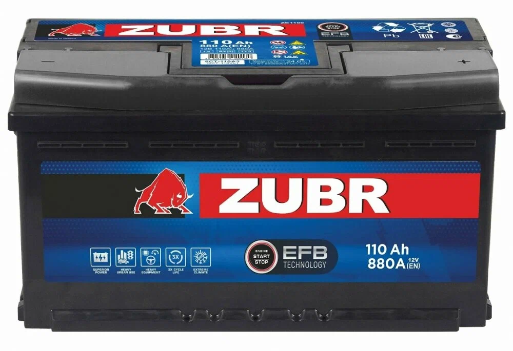 ZUBR EFB 110Ah 880A R+