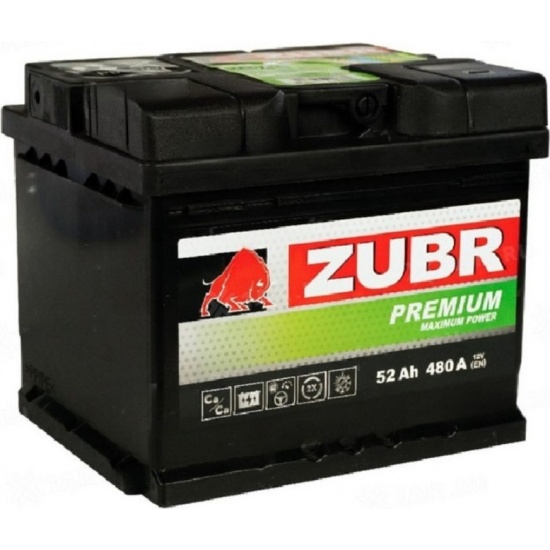 ZUBR Premium 52Ah R+ низкий