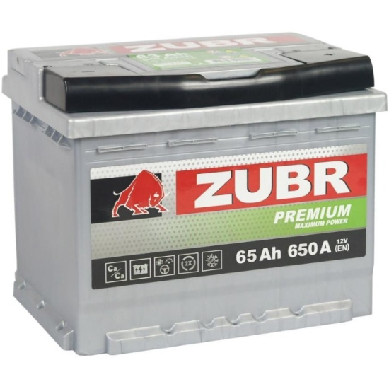 ZUBR Premium 65Ah R+ низкий