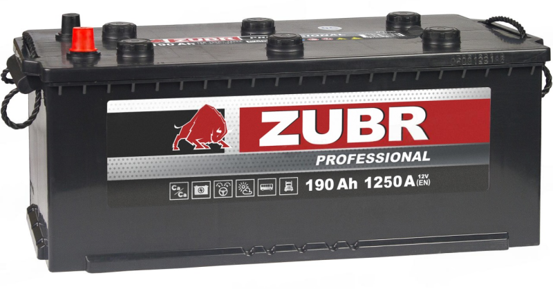 ZUBR Professional 190Ah R+ без борта