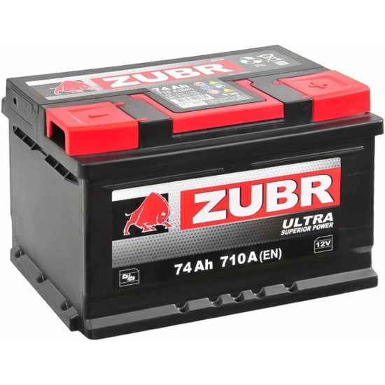 ZUBR Ultra 74Ah R+ низкий